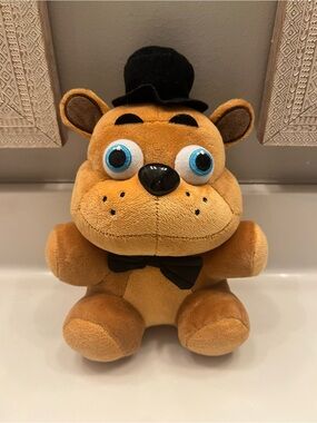 Five Nights at Freddy Funzo Plush Bear Toy with Black Hat and Bow
